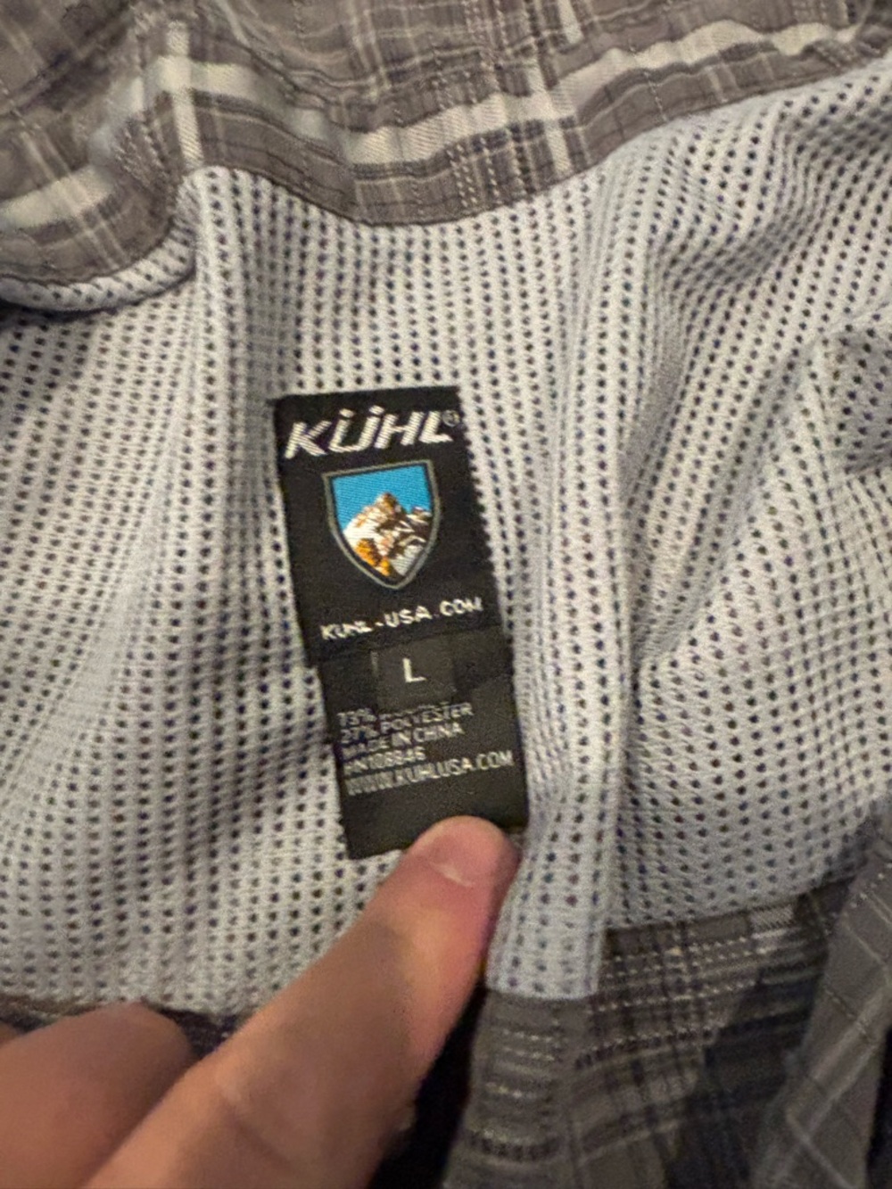 Kuhl Men's Gray and White Plaid Short-Sleeve Button-Down Shirt - Picture 2 of 2